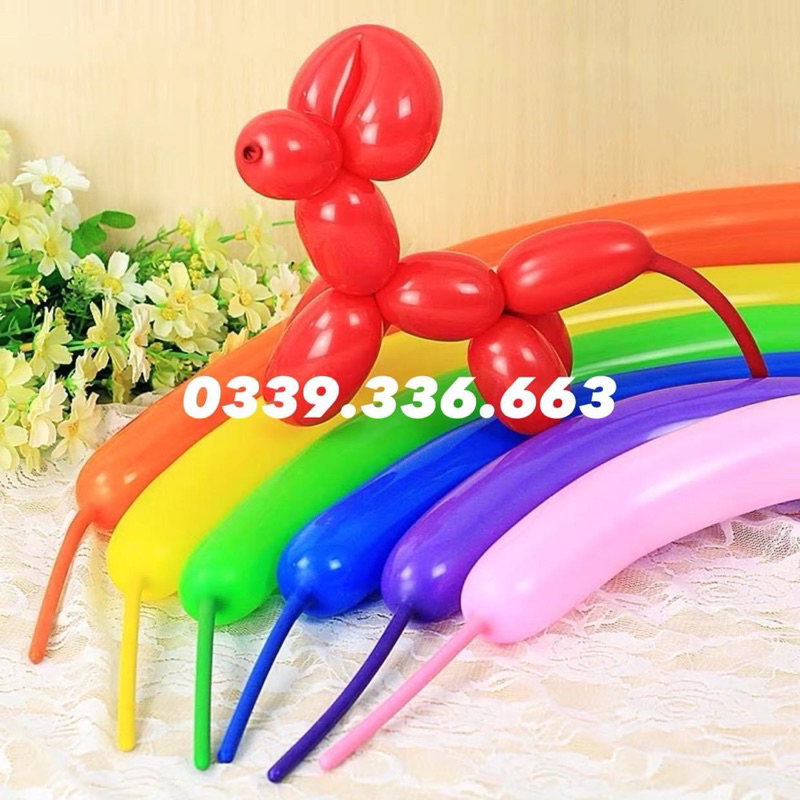 100 Bong Bóng Dài Tạo Hình tặng ống bơm