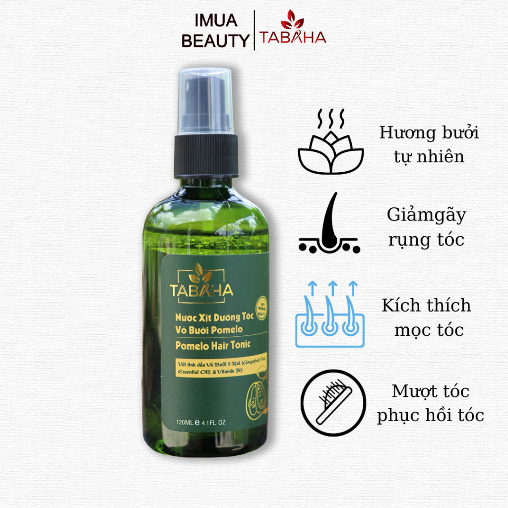 Xịt mọc tóc tinh dầu bưởi Tabaha mọc tóc dưỡng tóc dài nhanh 120ml