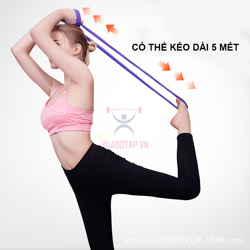 Dây Thun Yoga Kháng Lực Đàn Hồi Dài 1,5m