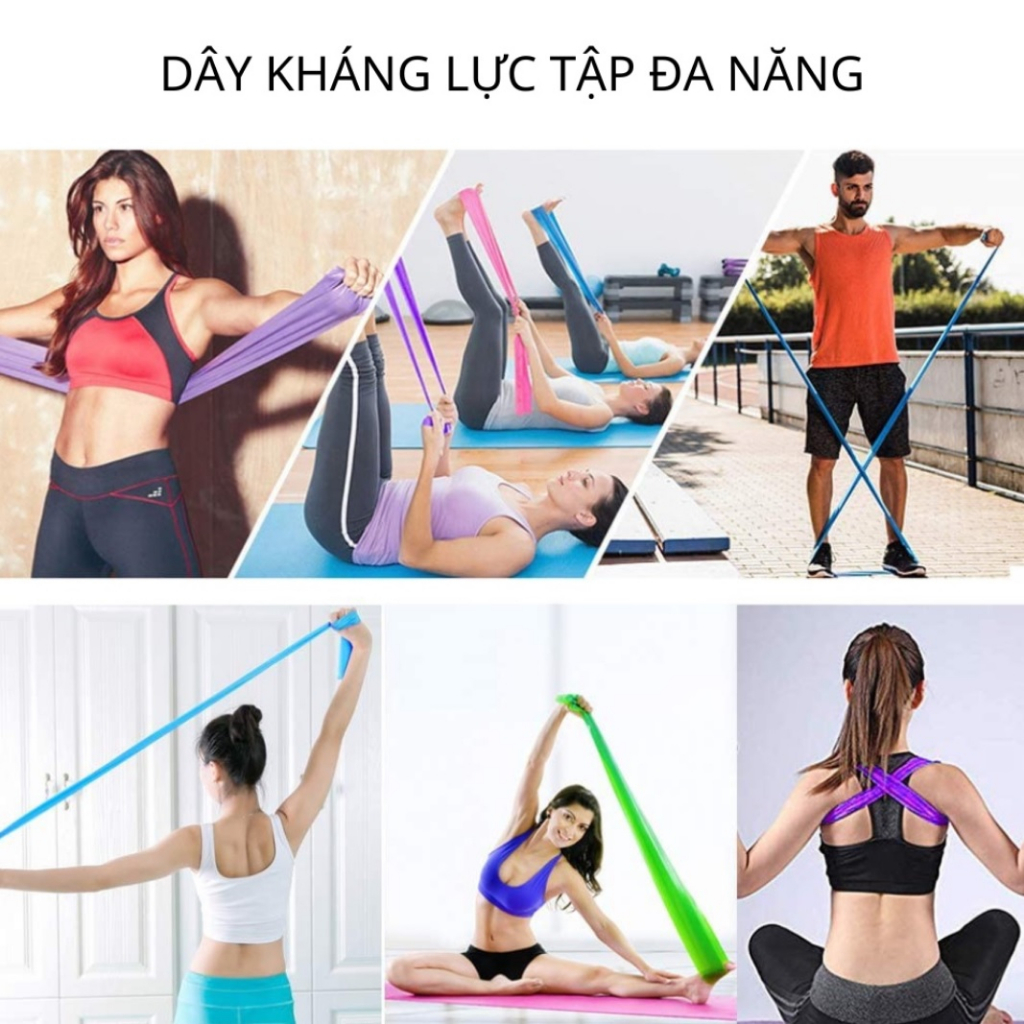 Dây Thun Yoga Kháng Lực Đàn Hồi Dài 1,5m