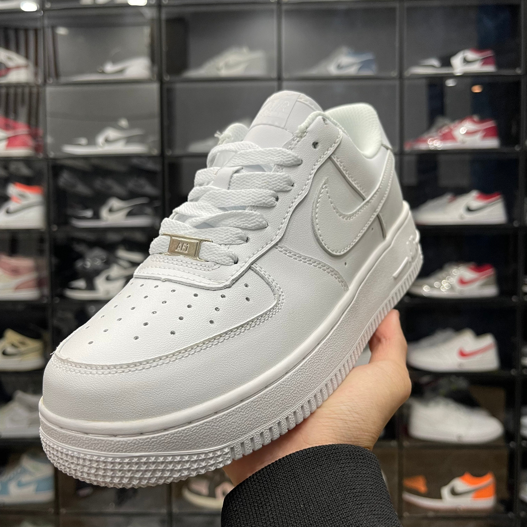 Giày Air Force 1 Low Triple White, AF1 Full Trắng Bản SC - Than.Shoes