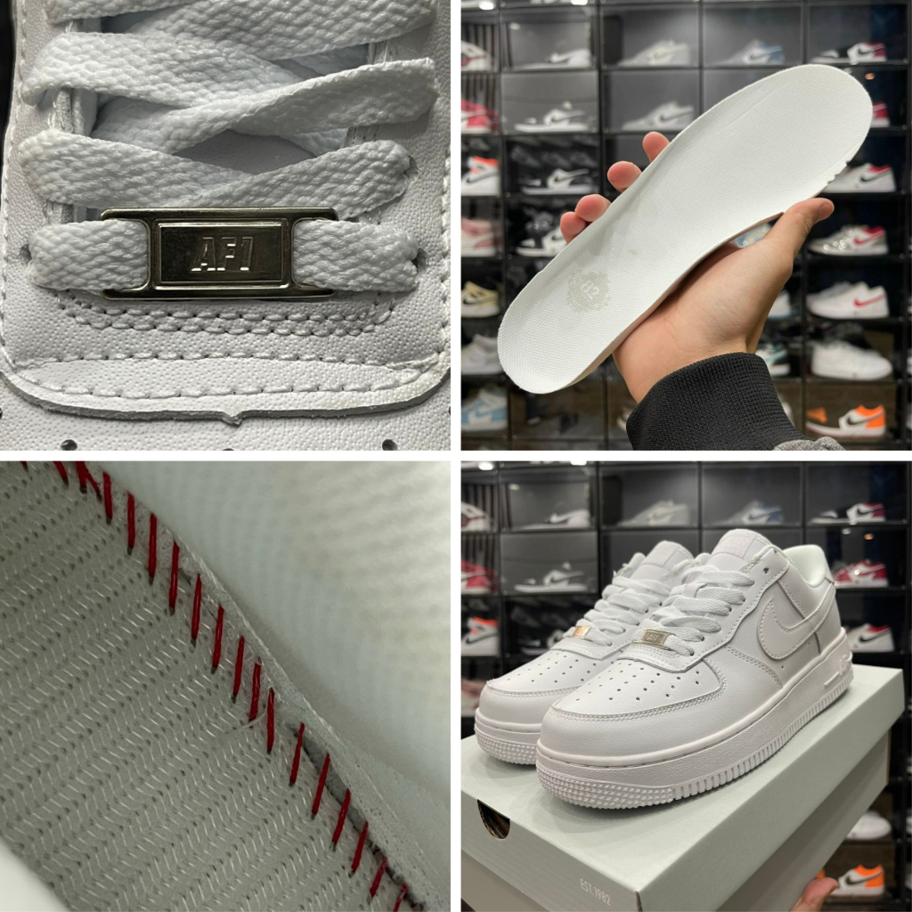Giày Air Force 1 Low Triple White, AF1 Full Trắng Bản SC - Than.Shoes