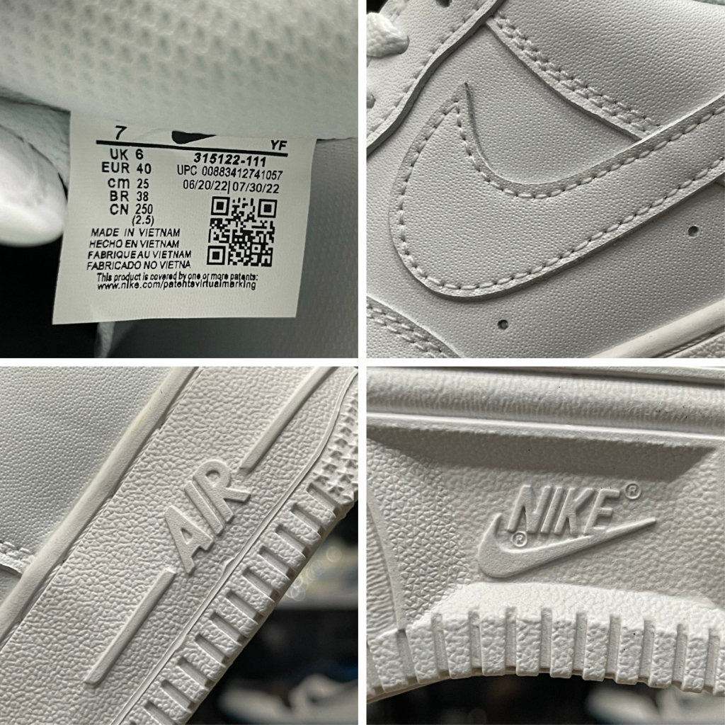 Giày Air Force 1 Low Triple White, AF1 Full Trắng Bản SC - Than.Shoes