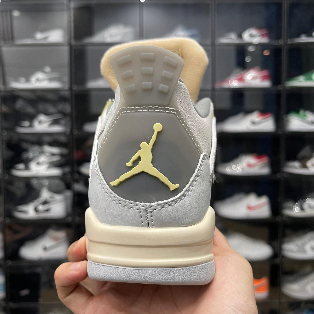 Giày Jordan 4 Retro SE Craft Photon Dust, JD4 Xám Da Lộn Cao Cấp - Than.Shoes
