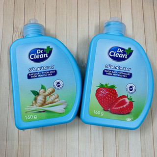 Nước rửa tay dr Clean 160g hương chanh sả/dâu/táo