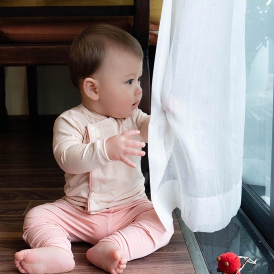 BUBABY - Bộ dài cài lệch Bambus 0m - 9m