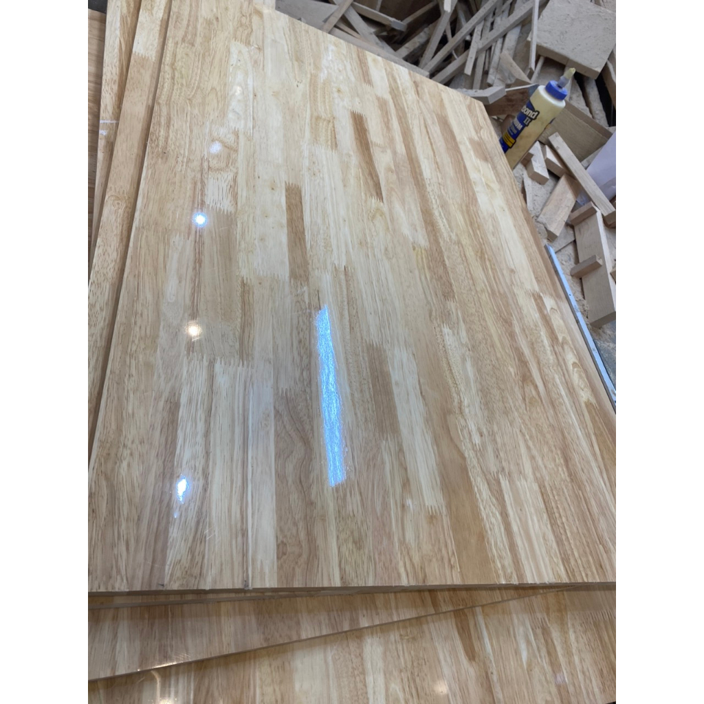 Mặt bàn gỗ cao su đa kích thước phủ sơn 2 mặt dày 18mm