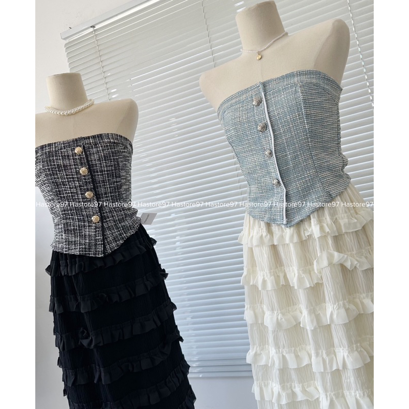 Áo quây dạ cúc đồng