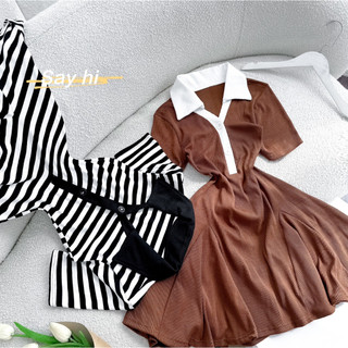 ĐẦM POLO VIỀN CỔ XẾP CHÂN