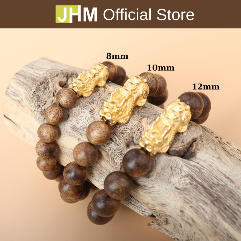 Vòng tay trầm hương mix Tỳ Hưu JHM mang lại may mắn bình an và tài lộc cho người đeo