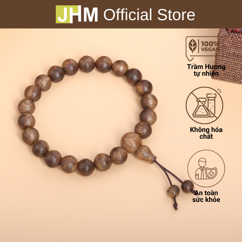 Vòng tay trầm hương mix đá theo mệnh JHM mang lại may mắn bình an và tài lộc cho người đeo