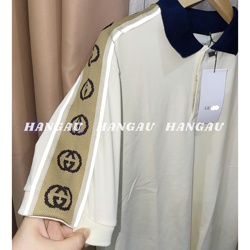 Áo Polo GC Phối Viền Phản Quang 💙 FREESHIP💙Áo polo GC bảo cá sấu đồ đôi nam nữ