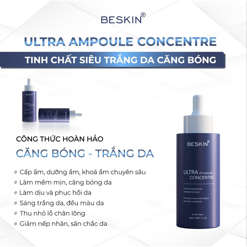 TINH CHẤT AMPOULE CĂNG BÓNG MỊN DA SIÊU TRẮNG
