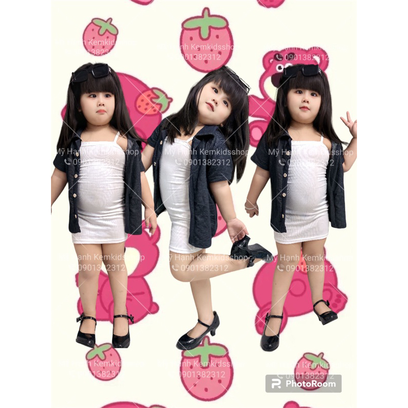 2 Mon VÁY BODY + ÁO KHOÁC JEANS THUN CHO BÉ SIÊU ĐẸP