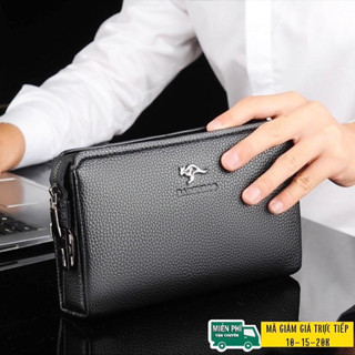 Ví nam cao cấp khóa số an toàn, Clutch nam cầm tay da 2 màu sang trọng, bảo hành 12 tháng, bóp nam công sở