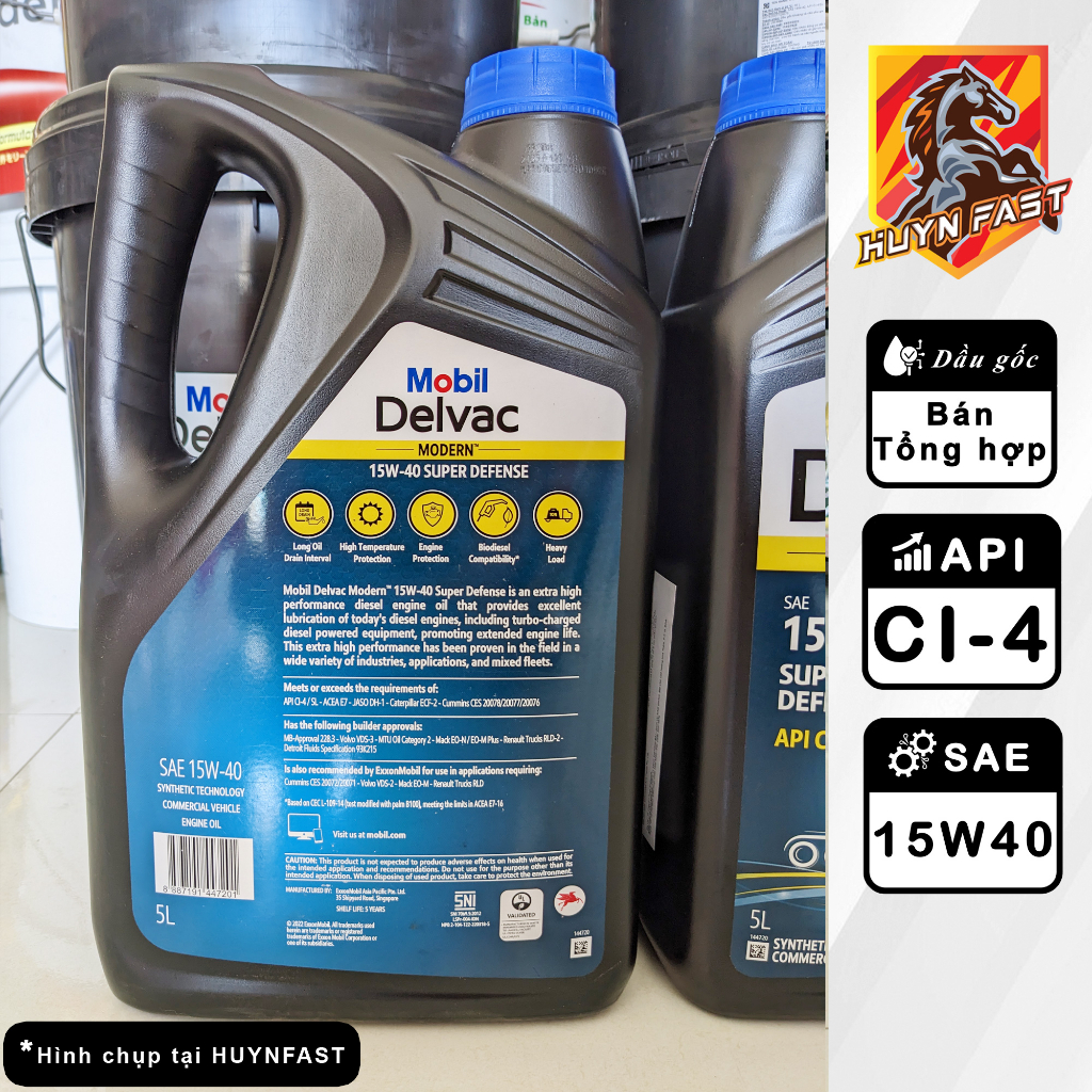 Dầu nhớt động cơ Diesel ô-tô/xe tải nhẹ Mobil Delvac Super 1400 15W-40 Chính Hãng