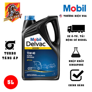 Dầu nhớt động cơ diesel ô-tô/xe tải nhẹ mobil delvac super 1400 15w-40 chính hãng