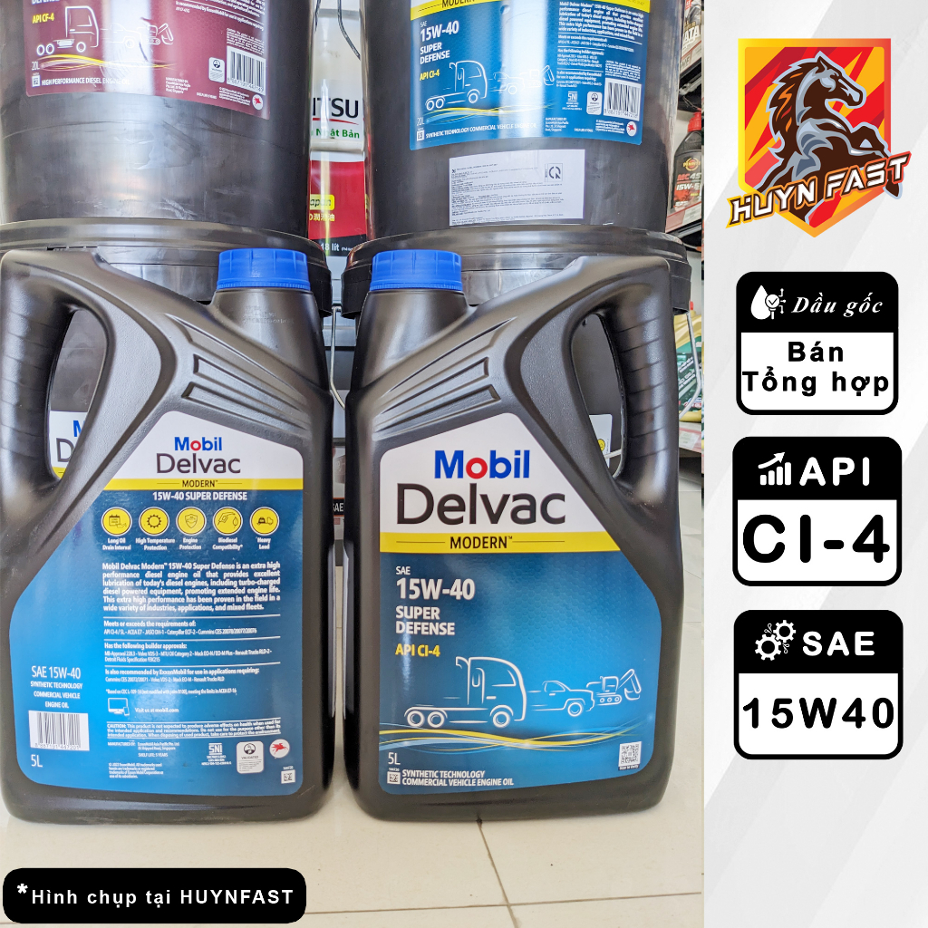 Dầu nhớt động cơ Diesel ô-tô/xe tải nhẹ Mobil Delvac Super 1400 15W-40 Chính Hãng