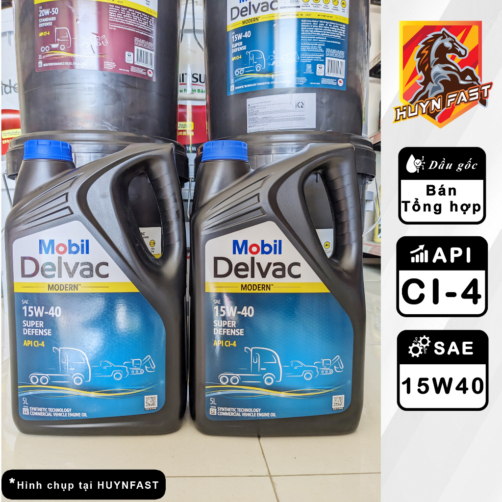 Dầu nhớt động cơ Diesel ô-tô/xe tải nhẹ Mobil Delvac Super 1400 15W-40 Chính Hãng