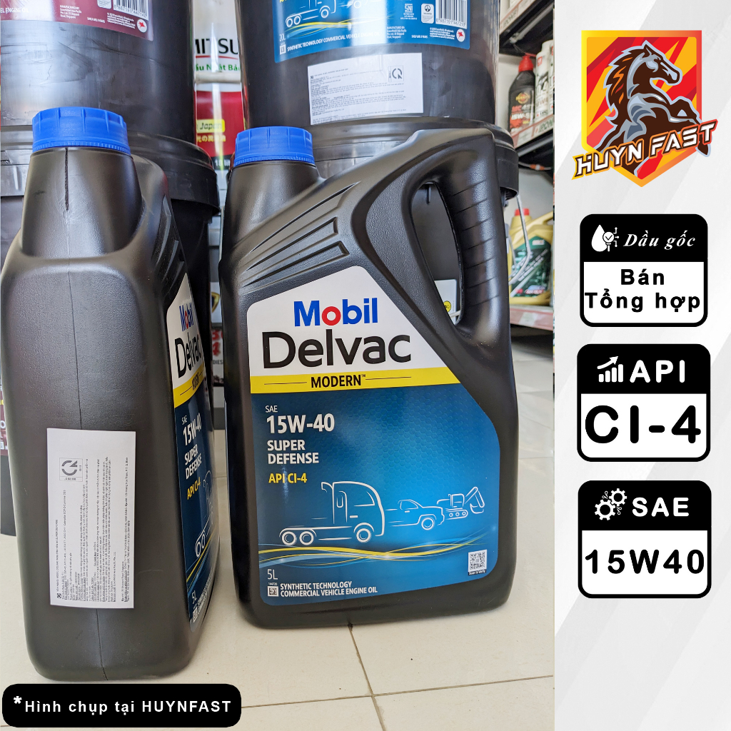 Dầu nhớt động cơ Diesel ô-tô/xe tải nhẹ Mobil Delvac Super 1400 15W-40 Chính Hãng