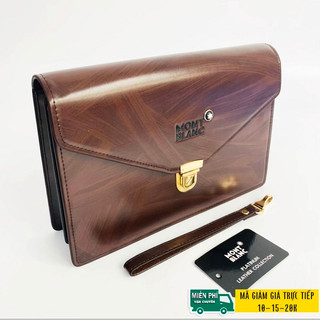 Cặp văn phòng nam cao cấp khóa đồng, ví da cao cấp công sở, túi nam thời trang, cặp nam đẹp Montblanc quà tặng nam