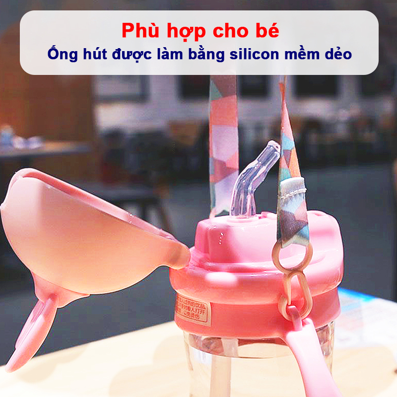 Bình nước cho bé có tay cầm tiện lợi BBShine, Bình uống nước cho bé 1-5 tuổi chịu nhiệt tốt nhiều màu sắc – BN008