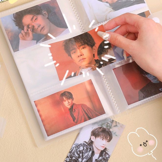Album Ảnh 84 ô kèm sticker 3inch Chất liệu PP Nhiều Ngăn Tập sách thẻ mờ trong suốt
