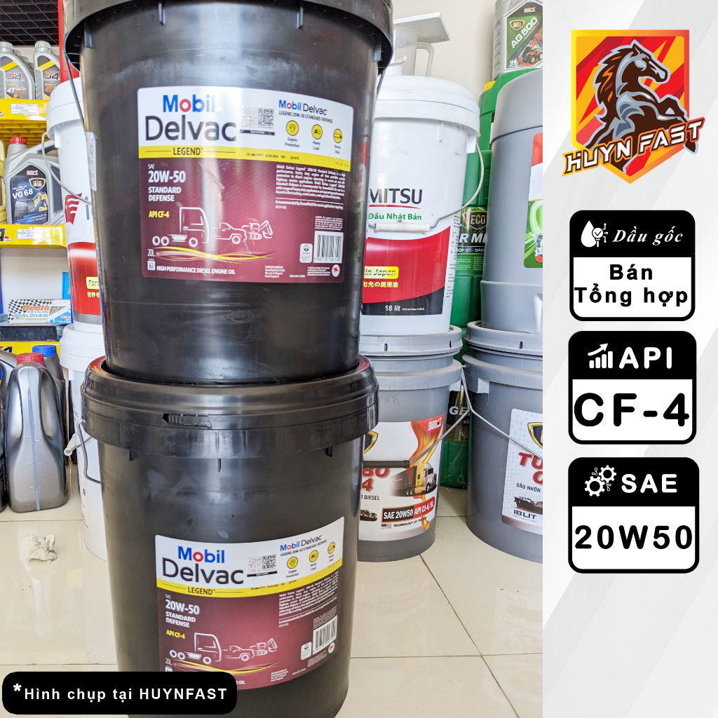 Dầu nhớt động cơ xe tải Mobil Delvac Super  20W-50 Chính Hãng