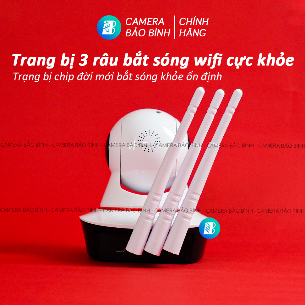 Camera Yoosee 3 Râu 11 Led 5.0Mpx | Camera Wifi 360 - Đàm Thoại - Xem Đêm Có Màu | Camera Bảo Bình