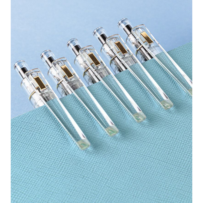 Bút gel Deli A623 thiết kế trong suốt ngòi 0,5mm mực đen nhanh khô viết êm trơn