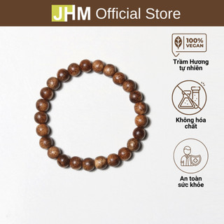 Vòng tay trầm hương cho nữ tay nhỏ và trẻ em 6mm 25 hạt 100% trầm tóc JHM mang lại may mắn sức khỏe
