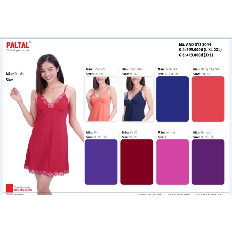 Áo ngủ thun lạnh cao cấp Paltal 122044