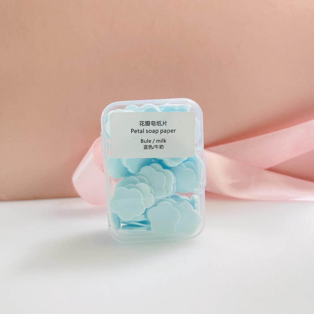 Xà Bông Rửa Tay Hình Bông Hoa, Xà Phòng Giấy Bỏ Túi Đi Du Lịch Đi Ra Ngoài Tiện Lợi