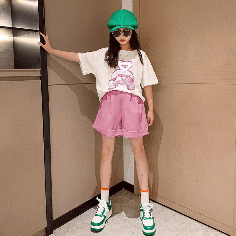 Bộ quần áo cotton hè "RABBIT" 14-45kg cho bé gái 4-14 tuổi. Xinh xắn đáng yêu. Hàng may kỹ. STG17