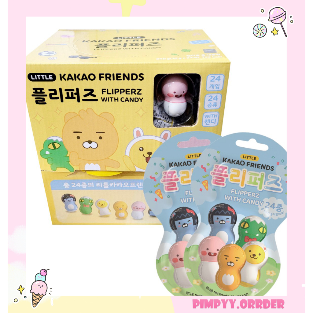 [Pack nhân phẩm] KAKAO FRIENDS FLIPPERZ with candy GÓI LẺ (Ngẫu nhiên)