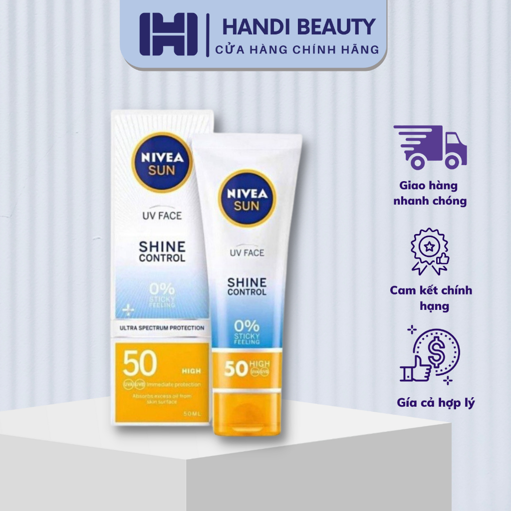 Kem Chống Nắng Nivea Sun UV Face Shine Control SPF50 High 50ml