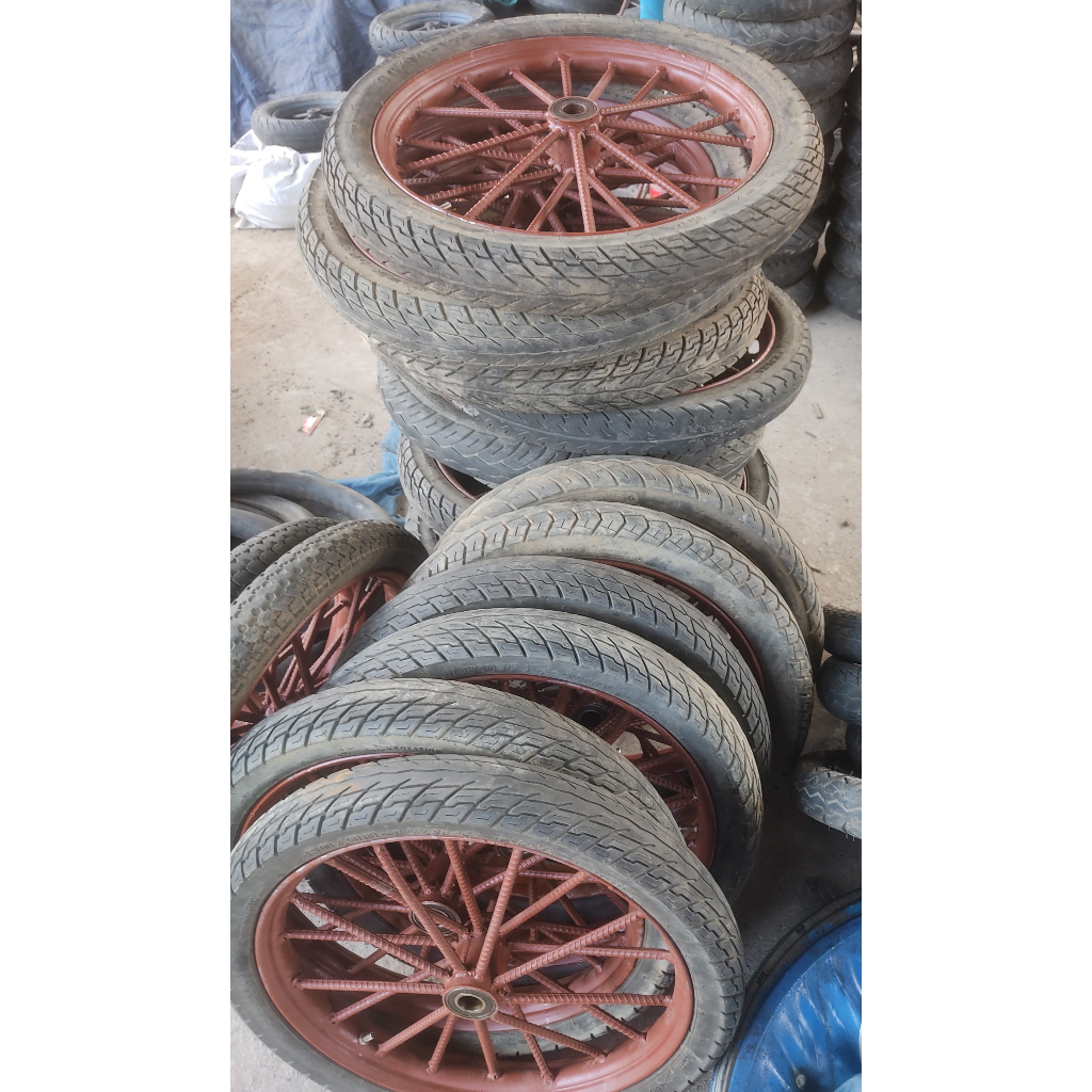 Bánh xe ba gác, bánh xe cải tiến, bánh Xe lôi, bánh xe thồ, bánh xe bò, 14 nan hoặc 18 nan x 1.1m pi28 Dùng Bi 6205