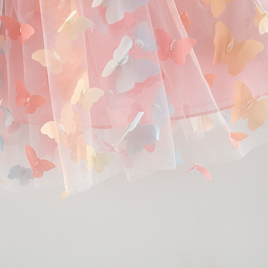 Váy 2 dây cho bé gái MINTSCLOSET Mint's Closet váy công chúa hồng phấn cánh bướm cho bé gái 1 2 3 4 5 tuổi - GV0126