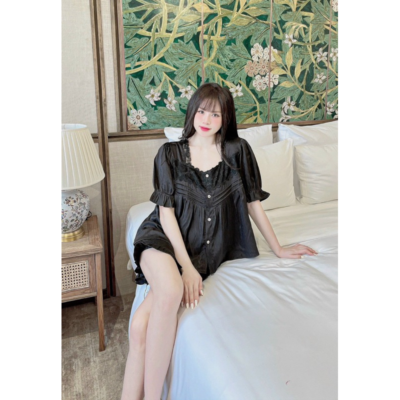 Đồ bộ đùi Pijama lụa Xước Sam