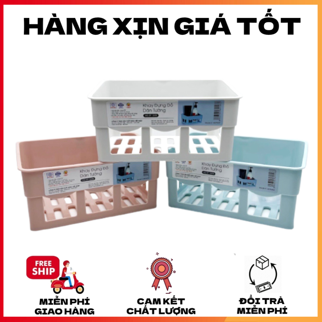 Khay đựng đồ dán tường nhựa Việt Nhật Ms.5698, không cần khoan tường