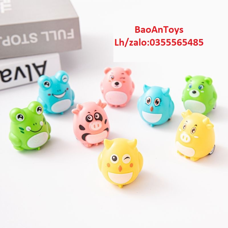 Đồ chơi chạy cót, Thú chạy cót bằng nhựa ABS màu sắc dễ thương chuyển động cho bé trai và bé gái