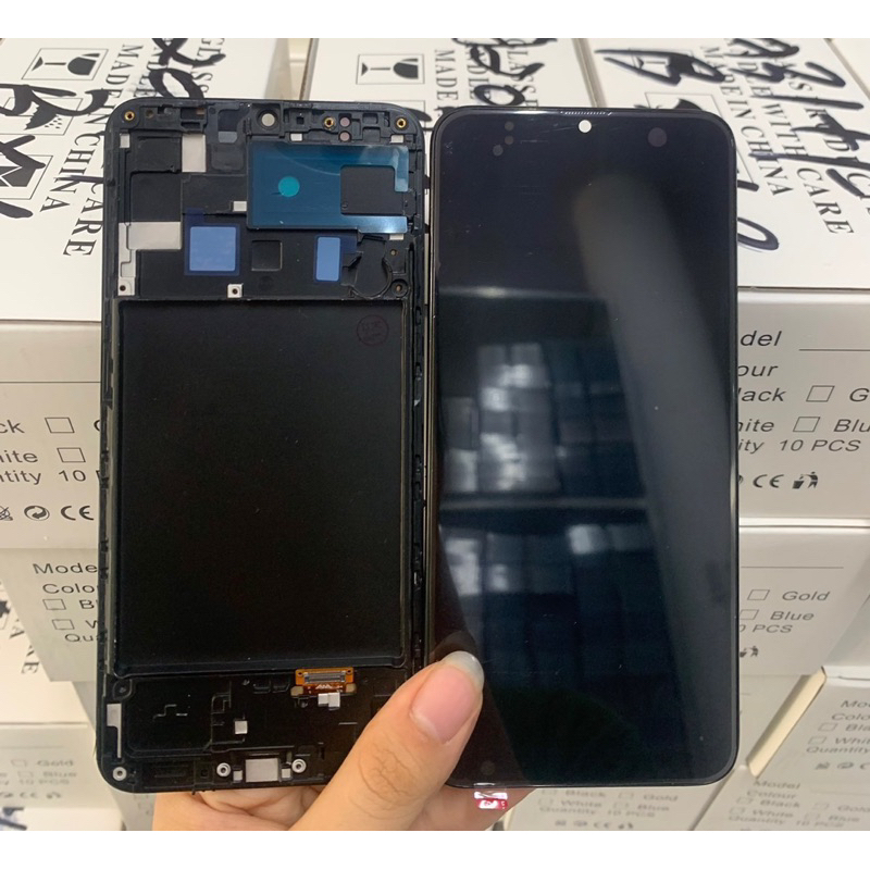 Màn hình tương thích ĐT samsung A20 - 2IC LIỀN KHUNG
