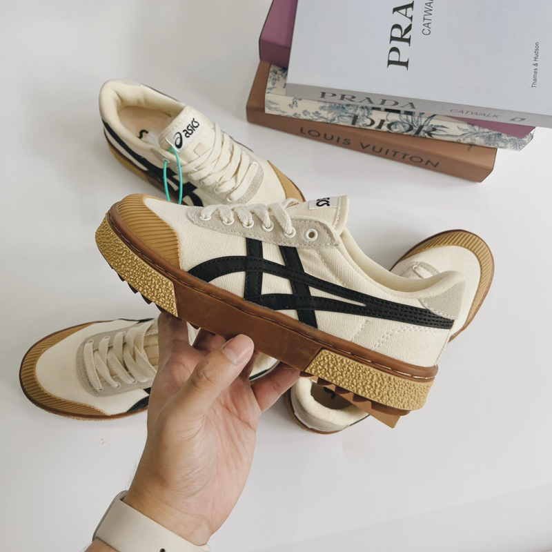JDK STORE_Giày Sneaker Asics Court Trail Màu Caramel Đế Nâu