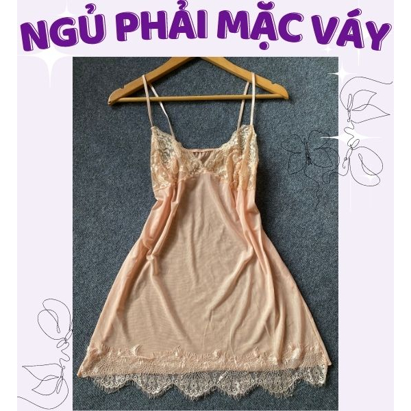 Váy ngủ lụa 2hands sexy gợi cảm dễ thương thanh lý nguphaimacvay2805-15