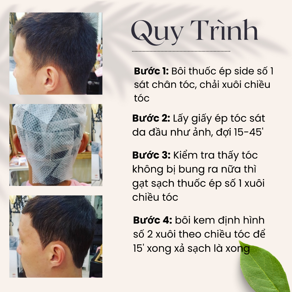 Thuốc ép Side tóc nam tại nhà, kem ép Side tóc chuyên nghiệp dành cho nam giúp tóc vào nếp nhanh | Bill Hair, Billhair