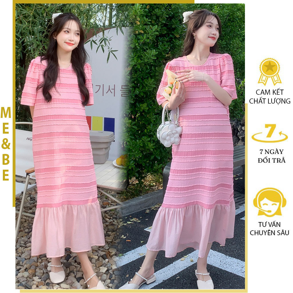 ĐẦM VÁY BẦU MÙA HÈ XINH DÁNG SUÔNG ĐUÔI CÁ DÀI HÀNG THIẾT KẾ CHẤT MỀM MÁT - ĐẦM BẦU CÔNG SỞ MÙA HÈ ĐẸP BIGSIZE