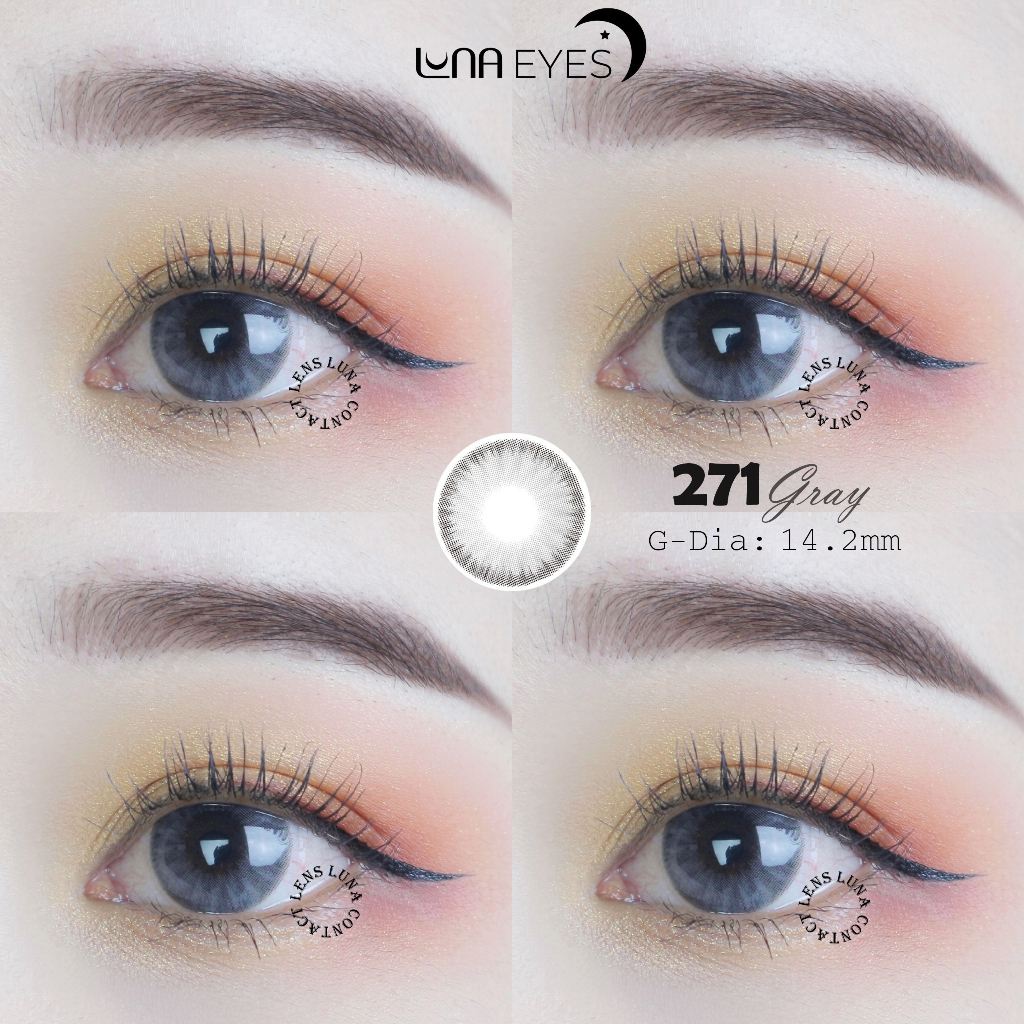 Kính áp tròng LUNA EYES 271 GRAY - Lens size vừa