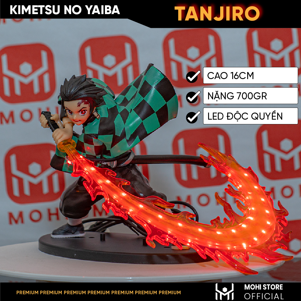 - Mô hình Kamado Tanjiro chiến đấu - Hiệu ứng kiếm lửa - Kimetsu No Yaiba