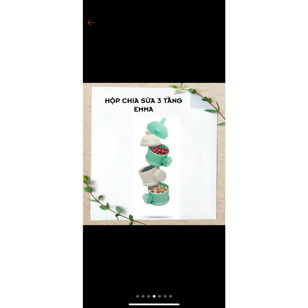 Bình chia sữa 3 ngăn EMMA KIDS - Hộp chia sữa, đựng đồ ăn dặm cho bé