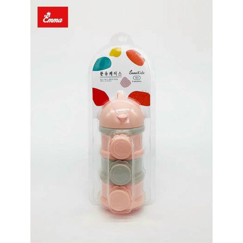 Bình chia sữa 3 ngăn EMMA KIDS - Hộp chia sữa, đựng đồ ăn dặm cho bé